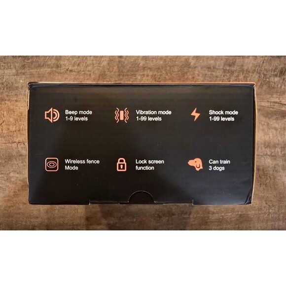 WTBFX 2 in 1 Wireless Dog Fence & Training Collar Black & Orange New, Open Box - Picture 2 of 6